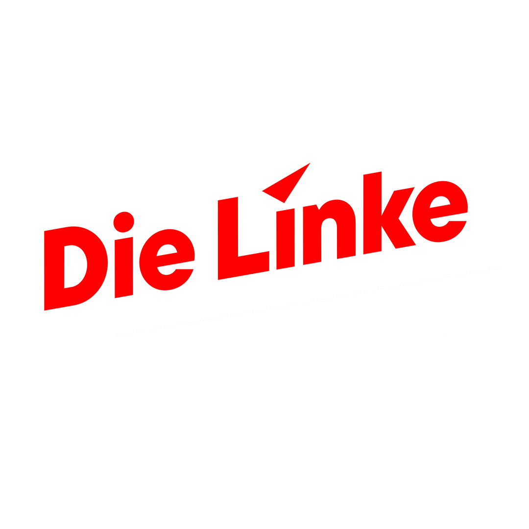 Logo für die Linke - weiss auf rot